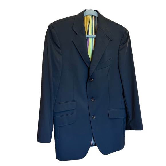 ETRO Man Blazer Jacket Size 50 Long Sleeves 100% Wool Lining is Silk-Acetate - Picture 6 of 15